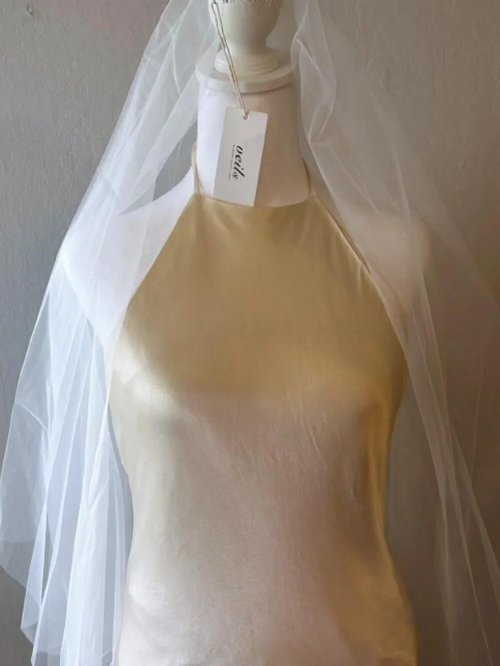 Two-Tier Short Pearl Wedding Veil